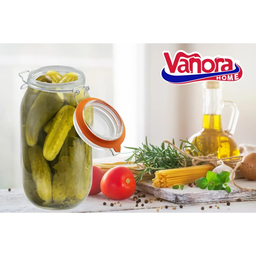 Borcan depozitare sticla + capac 2000 ml Vanora - 1