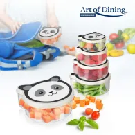 Set 4 caserole  cu capac  plastic lungime: 13.4 cm latime: Heinner - 1