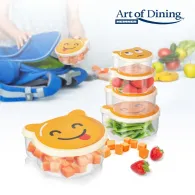 Set 4 caserole  cu capac  plastic lungime: 13.4 cm latime: Heinner - 1