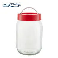 Glass storage  jar  with lid  3 l cover + plastic Heinner - 1