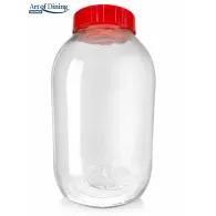Glass storage  jar  with lid  5 l cover + plastic Heinner - 1