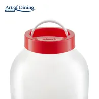 Glass storage  jar  with lid  5 l cover + plastic Heinner - 1