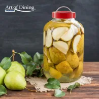 Glass storage  jar  with lid  8 l cover + plastic Heinner - 1