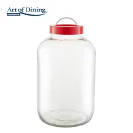 Glass storage  jar  with lid  8 l cover + plastic Heinner - 1
