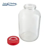 Glass storage  jar  with lid  8 l cover + plastic Heinner - 1