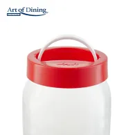 Glass storage  jar  with lid  1.5 l cover + plastic Heinner - 1