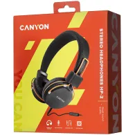 Canyon hp-2 headphones detachable cable with microphone foldable black cable Canyon - 1