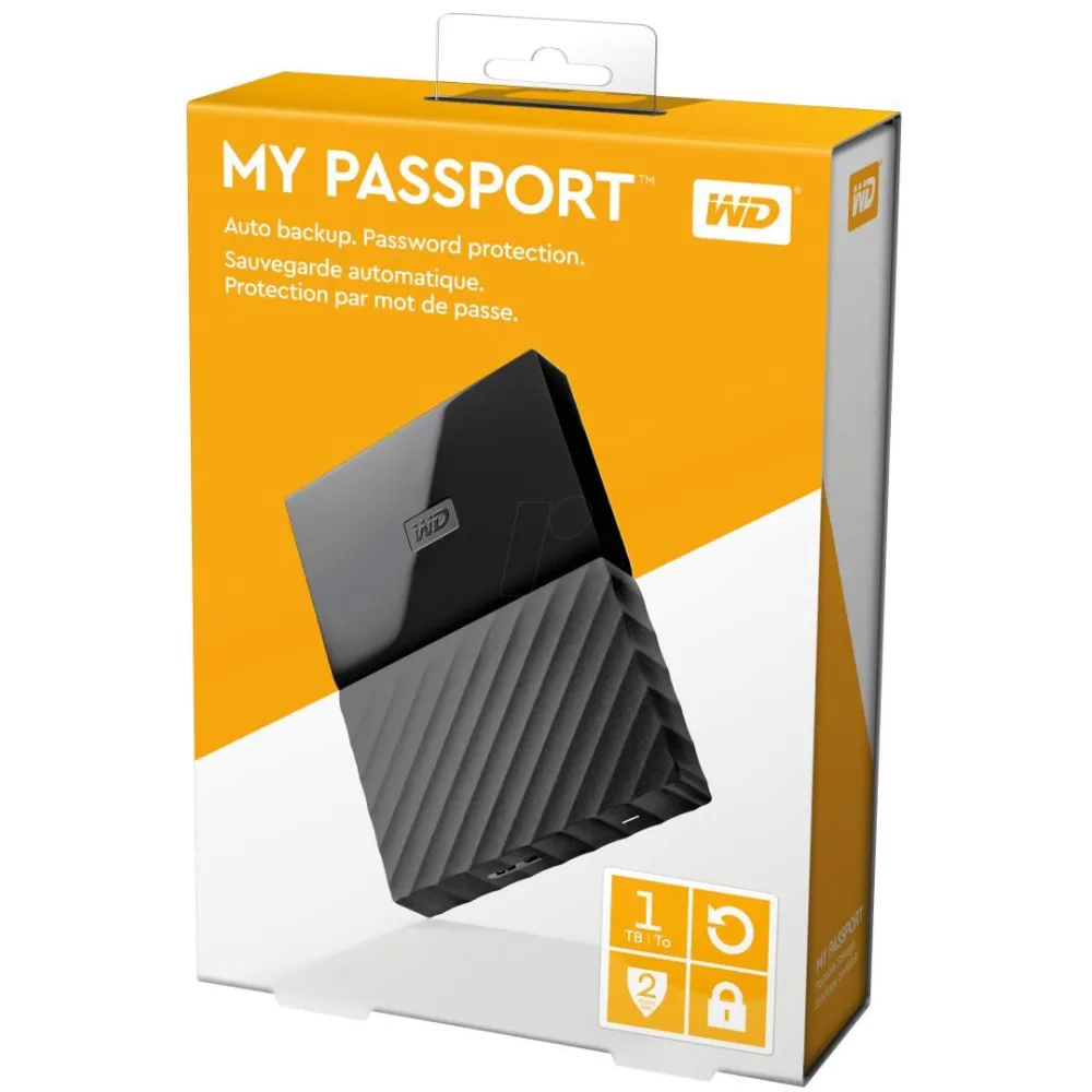 Hdd extern wd 1tb my passport 25 usb 3.0 negru Wd - 1