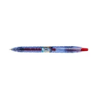Roller cu gel pilot b2p corp plastic transparent varf 0.7 mm rosu  - 1