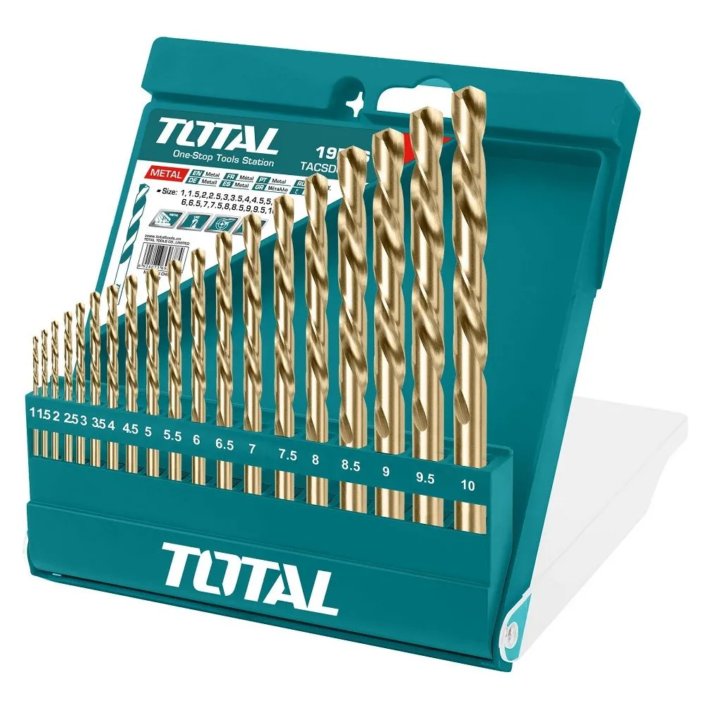 Total - set burghiu pentru metal hss: 19 buc Total - 1