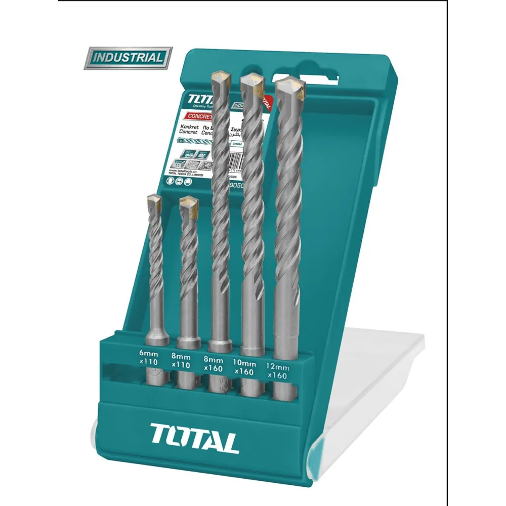 Total - set burghie rotopercutor sds plus: 5 buc (industrial) Total - 1