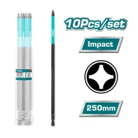 Total - set 10 biti de impact ph2x250mm Total - 1