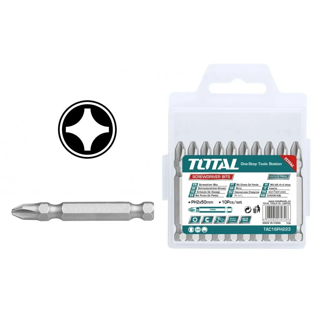 Total - bit - ph2/ 50mm/ 10 buc/set (industrial) Total - 1