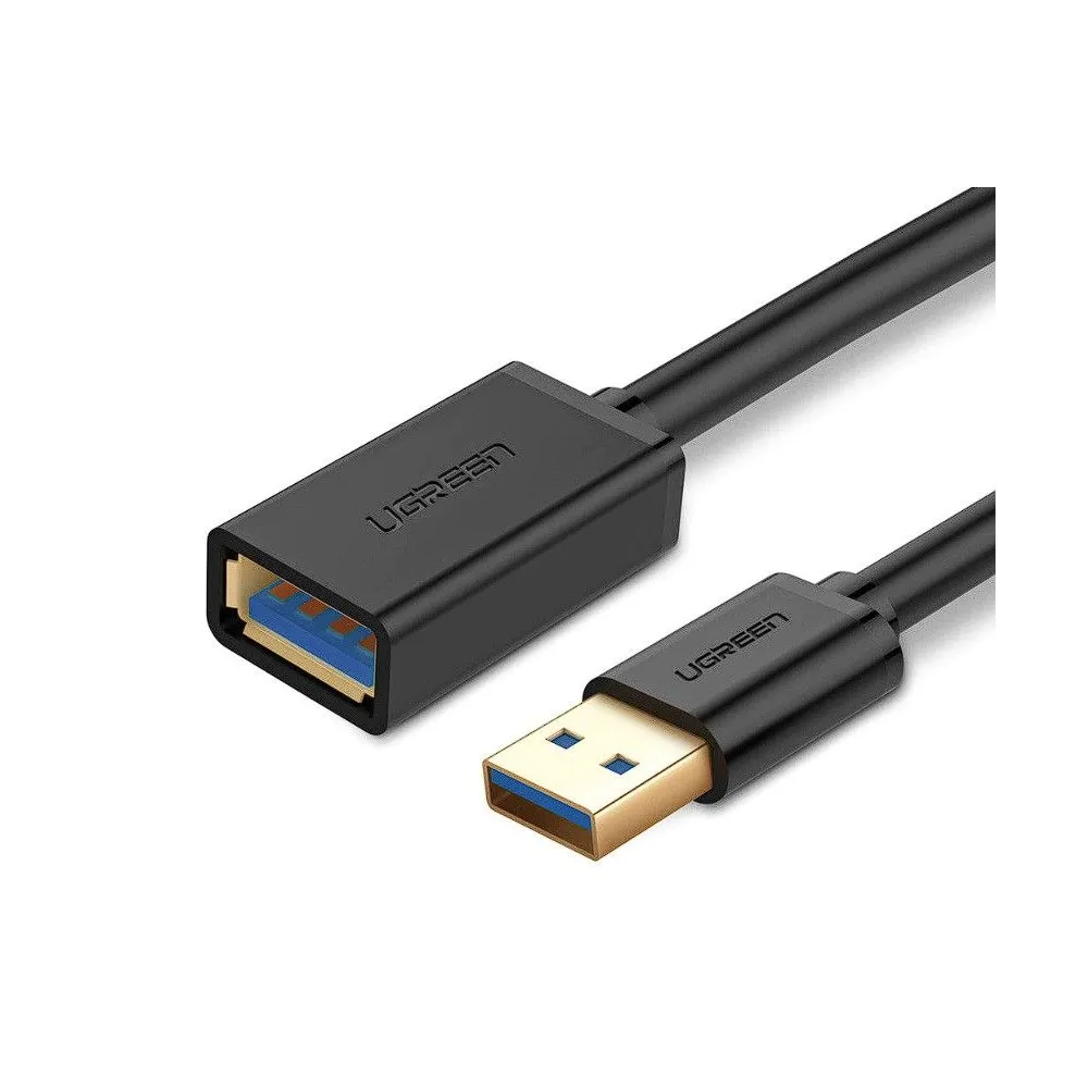 Cablu usb ugreen prelungitor us129 usb 3.0 (t) la usb 3.0 (m) conectori auriti 3m negru 30127 (include tv 0.18lei) - 69573038 Ug