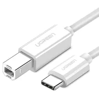 Cablu usb ugreen pt. imprimanta us241 usb type-c (t) la usb 2.0 type-b (t) 1.5m alb 40417 (include tv 0.06 lei) - 69573038441 Ug