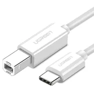 Cablu usb ugreen pt. imprimanta us241 usb type-c (t) la usb 2.0 type-b (t) 1m alb 40560 (include tv 0.06 lei) - 6957303845606 Ug