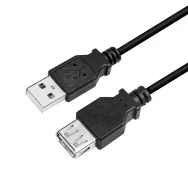 Cablu usb logilink prelungitor usb 2.0 (t) la usb 2.0 (m) 3m negru cu0011b (include tv 0.06 lei) Logilink - 1