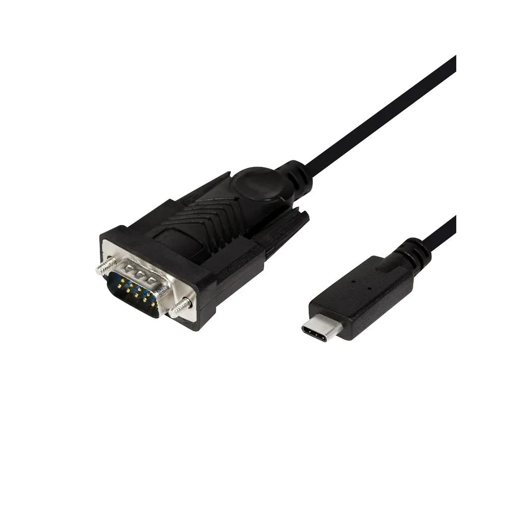 Cablu usb logilink adaptor usb 2.0 type-c (t) la serial db9m (9-pin)(rs232)(t) 1.2m negru au0051 (include tv 0.06 lei) Logilink 
