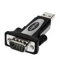 Adaptor usb logilink usb 2.0 (t) la serial db9m (9-pin)(rs232)(t) negru cu argintiu au0034 (include tv 0.18lei) Logilink - 1