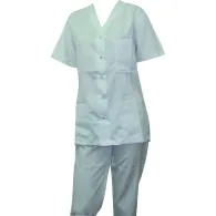 Costum medical tercot alb marimea s Fara marca - 1