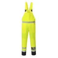 Pantaloni pieptar hi-viz galben marimea l  - 1