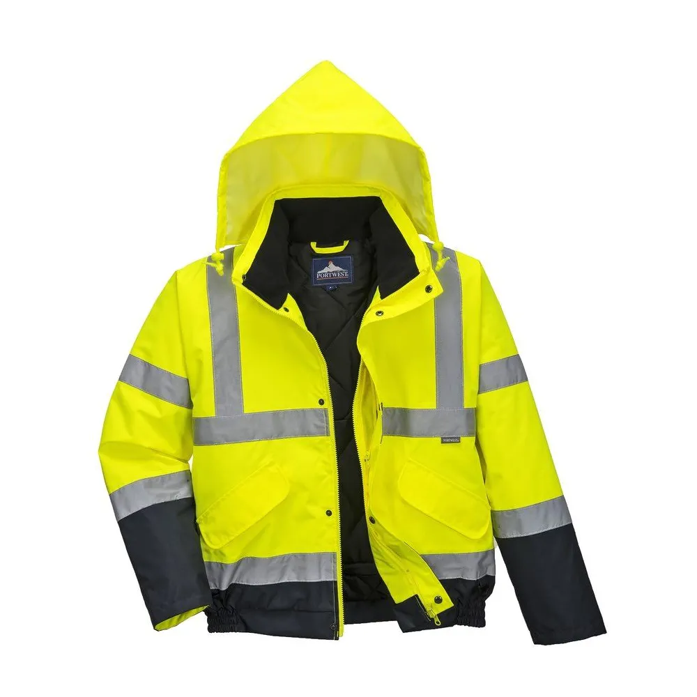 Jacheta bomber hivis two tone galben/navy marime xl Portwest - 1