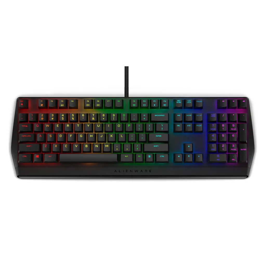 Dell keyboard alienware rgb mechanical gaming aw410k us international backlit: Dell - 1