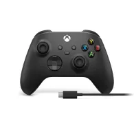 Microsoft Xbox Wireless Controller + USB-C Cable Negru Gamepad Analog/ Digital PC-ul, Xbox One, Xbox One S, Xbox One X, Xbox Mic
