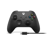 Microsoft Xbox Wireless Controller + USB-C Cable Negru Gamepad Analog/ Digital PC-ul, Xbox One, Xbox One S, Xbox One X, Xbox Mic