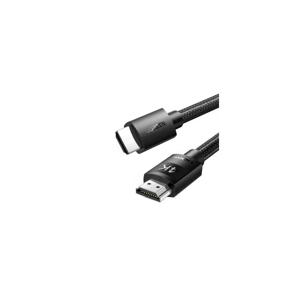 Cablu video ugreen hd119 hdmi (t) la hdmi (t) rezolutie maxima 4k uhd (3840 x 2160) la 60 hz braided 1m negru 30999 (include  Ug