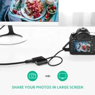 Adaptor video ugreen mm115 micro hdmi (t) la 1 x vga full hd si 1 x hdmi 4k uhd (3840 x 2160) la 30 hz conectori auriti negru Ug