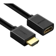 Cablu video ugreen hd107 adaptor hdmi (t) la hdmi (m) rezolutie maxima 4k uhd (3840 x 2160) la 60 hz conectori auriti 2m negr Ug