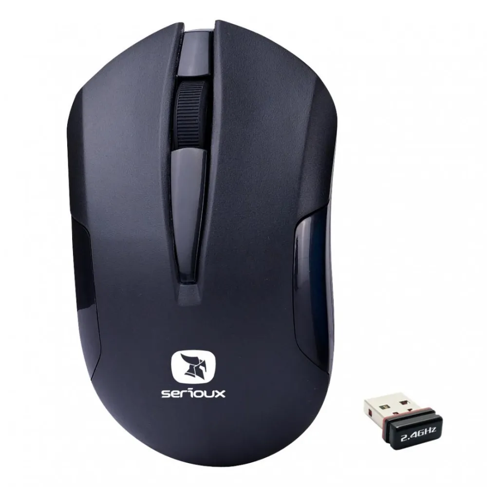 Mouse serioux wireless drago 300 1000dpi negru baterie aa inclusa Serioux - 1