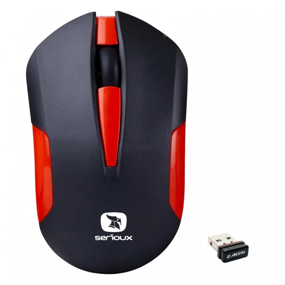 Mouse serioux wireless drago 300 1000dpi rosu baterie aa inclusa Serioux - 1