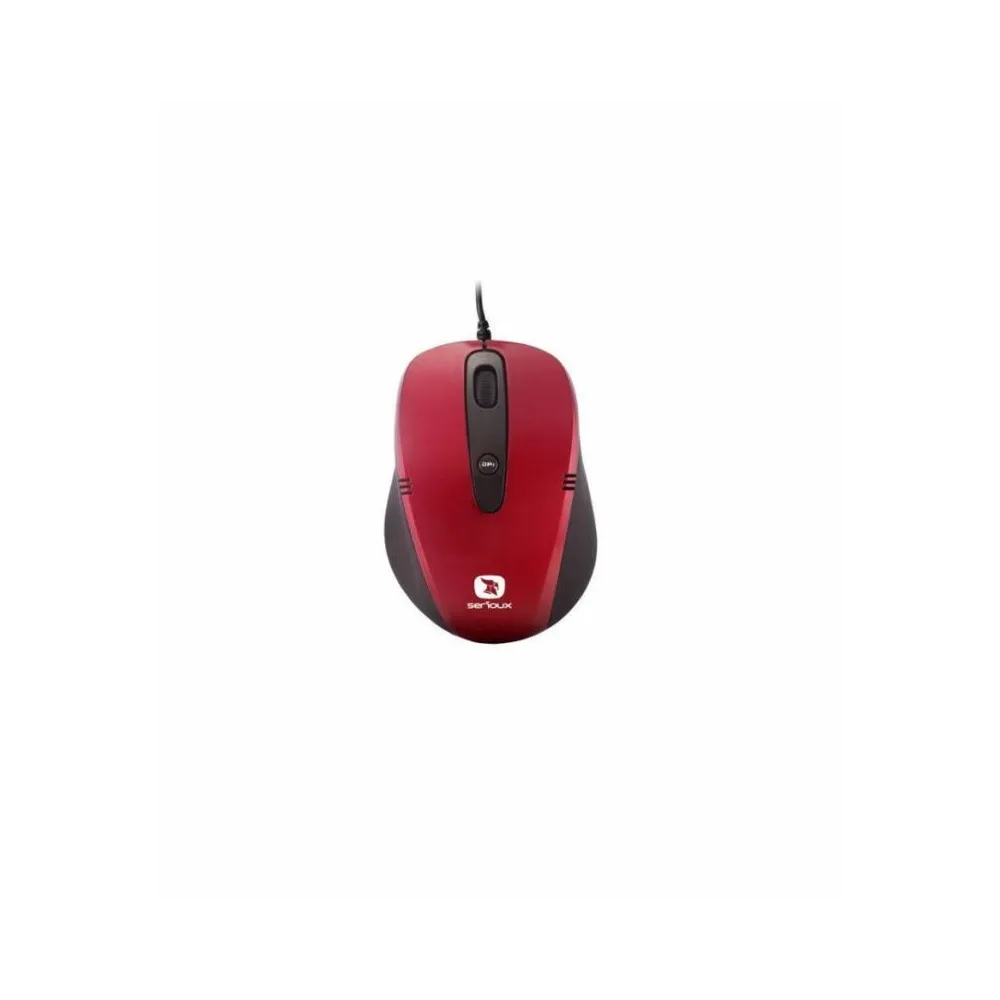 Mouse serioux cu fir optic pastel 3300 1000dpi rosu ambidextru Serioux - 1