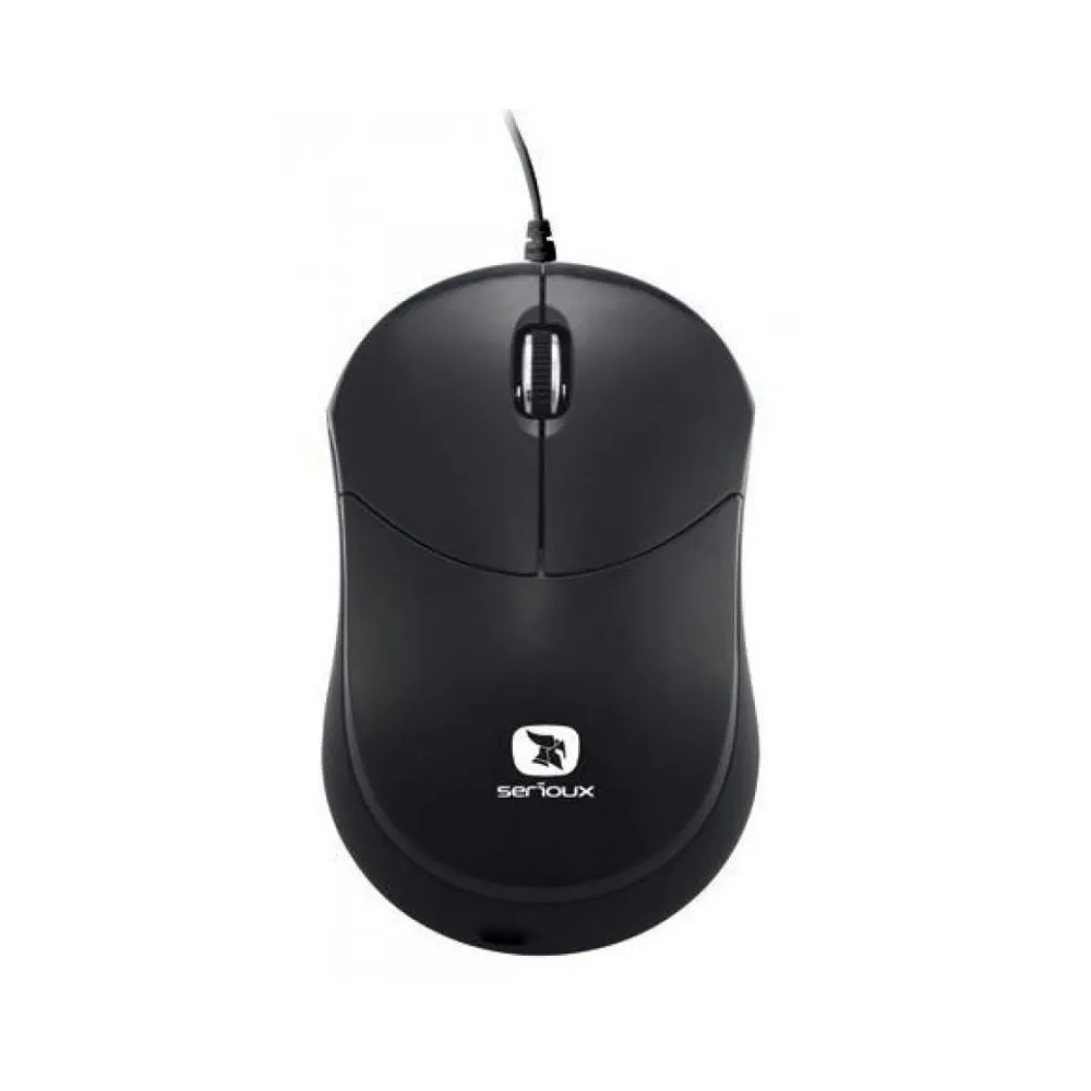 Mouse serioux cu fir optic rainbow 680 1000dpi negru ambidextru Serioux - 1