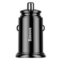 Incarcator auto baseus circular plastic quick charge 30w 2 x usb output 4.5v/5a pt. bricheta auto negru ccall-yd01 (include t Ba