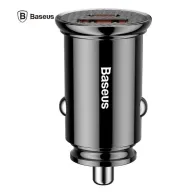 Incarcator auto baseus circular plastic pps 1 x usb output 4.5v/5a 1 x usb type-c output 5v/3a total output 30w pt. bricheta  Ba