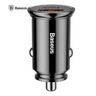 Incarcator auto baseus circular plastic pps 1 x usb output 4.5v/5a 1 x usb type-c output 5v/3a total output 30w pt. bricheta  Ba