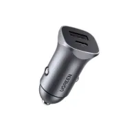 Incarcator auto ugreen cd130 1 x usb output 5v/2.4a si 1 x usb type-c output 5v/3a total output 18w pt. bricheta auto gri 307 Ug