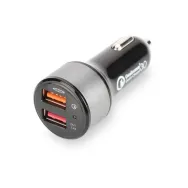 Incarcator auto digitus usb negru quick charge 84103 (include tv 0.18lei) Digitus - 1
