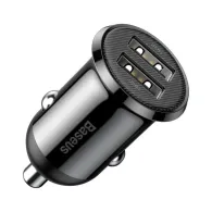 Incarcator auto baseus grain pro 2 x usb (usb1 output 5v/2.4a usb2 output: 5v/2.4a) pt. bricheta auto black ccallp-01 (includ Ba