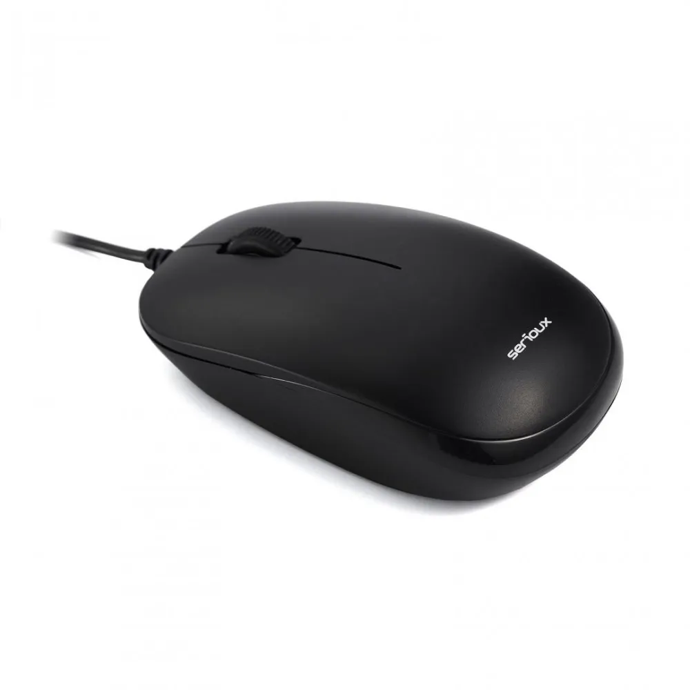 Mouse serioux cu fir optic noblesse 9800m 1000dpi negru ambidextru Serioux - 1