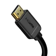 Cablu video baseus hd series hdmi (t) la hdmi (t) rezolutie maxima 4k uhd (3840 x 2160) la 60 hz conectori auriti 3m negru ca Ba