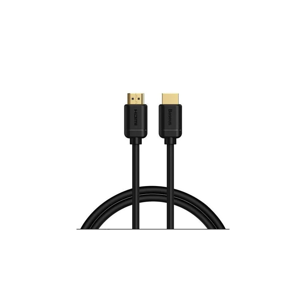 Cablu video baseus hd series hdmi (t) la hdmi (t) rezolutie maxima 4k uhd (3840 x 2160) la 60 hz conectori auriti 1m negru ca Ba