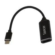 Cablu video spacer adaptor usb 3.1 type-c (t) la hdmi (m) 15cm rezolutie maxima 4k uhd (3840 x 2160) la 30 hz black sp-cm-hdm Sp