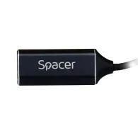 Cablu video spacer adaptor usb 3.1 type-c (t) la hdmi (m) 15cm rezolutie maxima 4k uhd (3840 x 2160) la 30 hz black sp-cm-hdm Sp