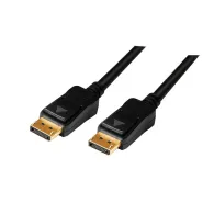 Cablu video logilink displayport (t) la displayport (t) 20m conectori auriti rezolutie maxima 4k (3840 x 2160) la 60 hz negru Lo