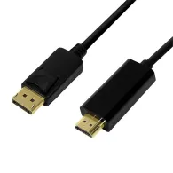 Cablu video logilink adaptor displayport (t) la hdmi (t) 2m conectori auriti rezolutie maxima 4k uhd (3840 x 2160) la 30 hz n Lo