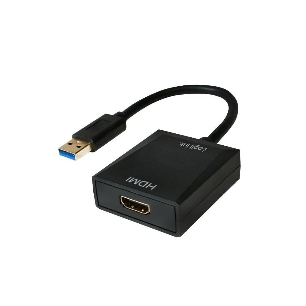 Cablu video logilink adaptor usb 3.0 (t) la hdmi (m) 10cm rezolutie maxima full hd (1920 x 1080) la 60 hz negru ua0233 (inclu Lo
